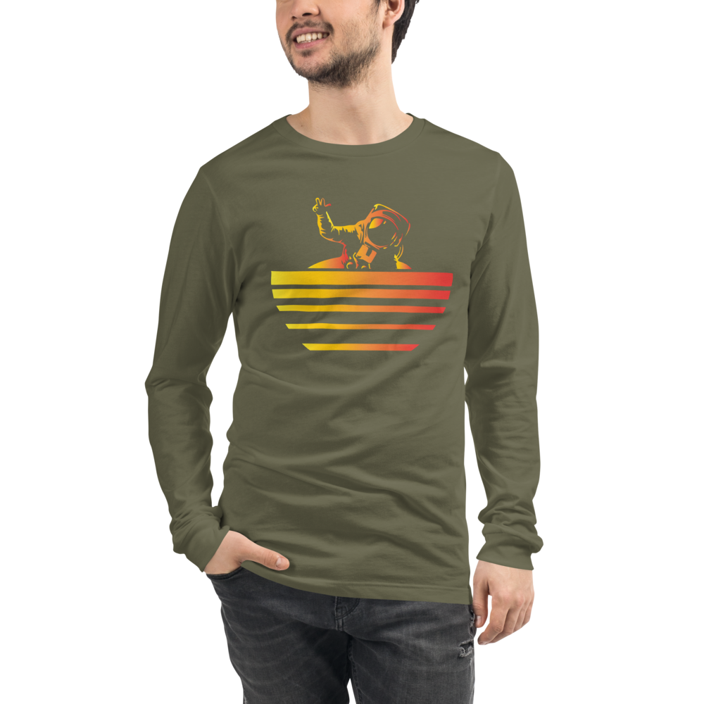 Terraforming Mars/ On Mars Synthwave Unisex Long Sleeve T-Shirt