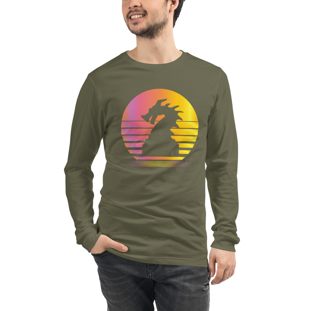 Clank Synthwave Unisex Long Sleeve T-Shirt