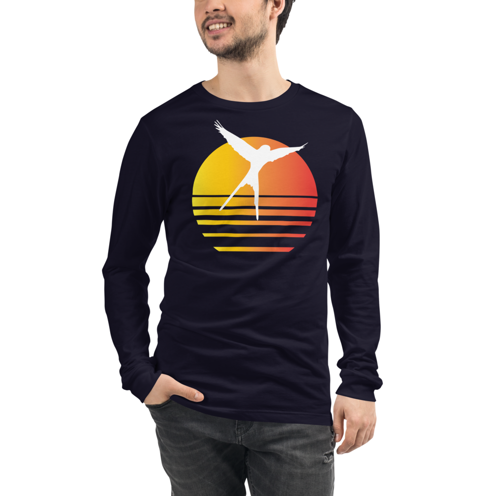Wingspan Synthwave Unisex Long Sleeve T-Shirt