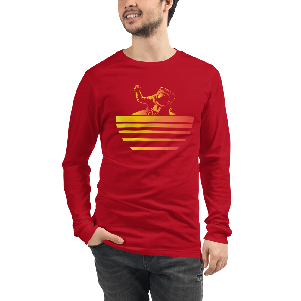 Terraforming Mars/ On Mars Synthwave Unisex Long Sleeve T-Shirt
