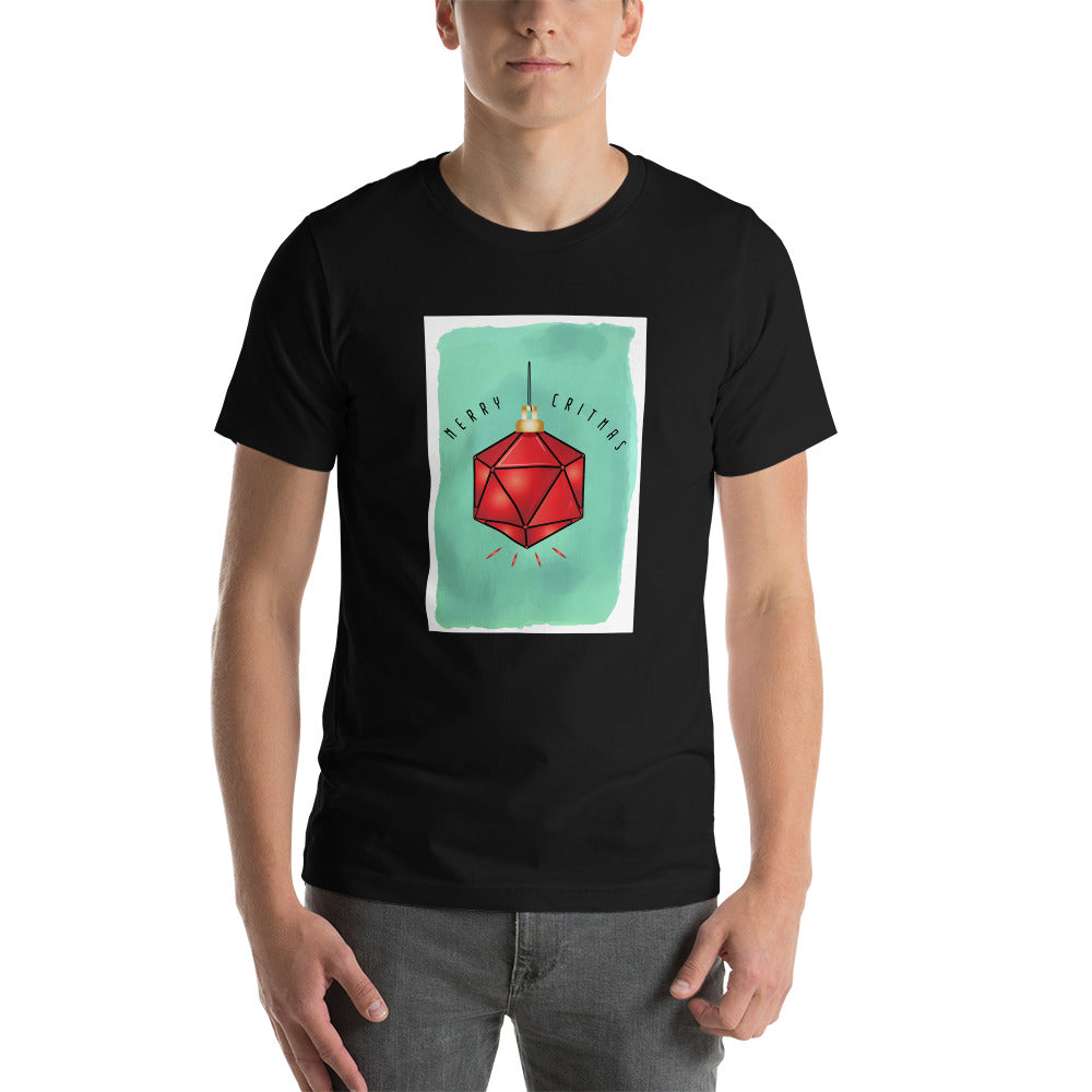 Merry Critmas D20 Christmas Dungeon RPG Unisex T-Shirt