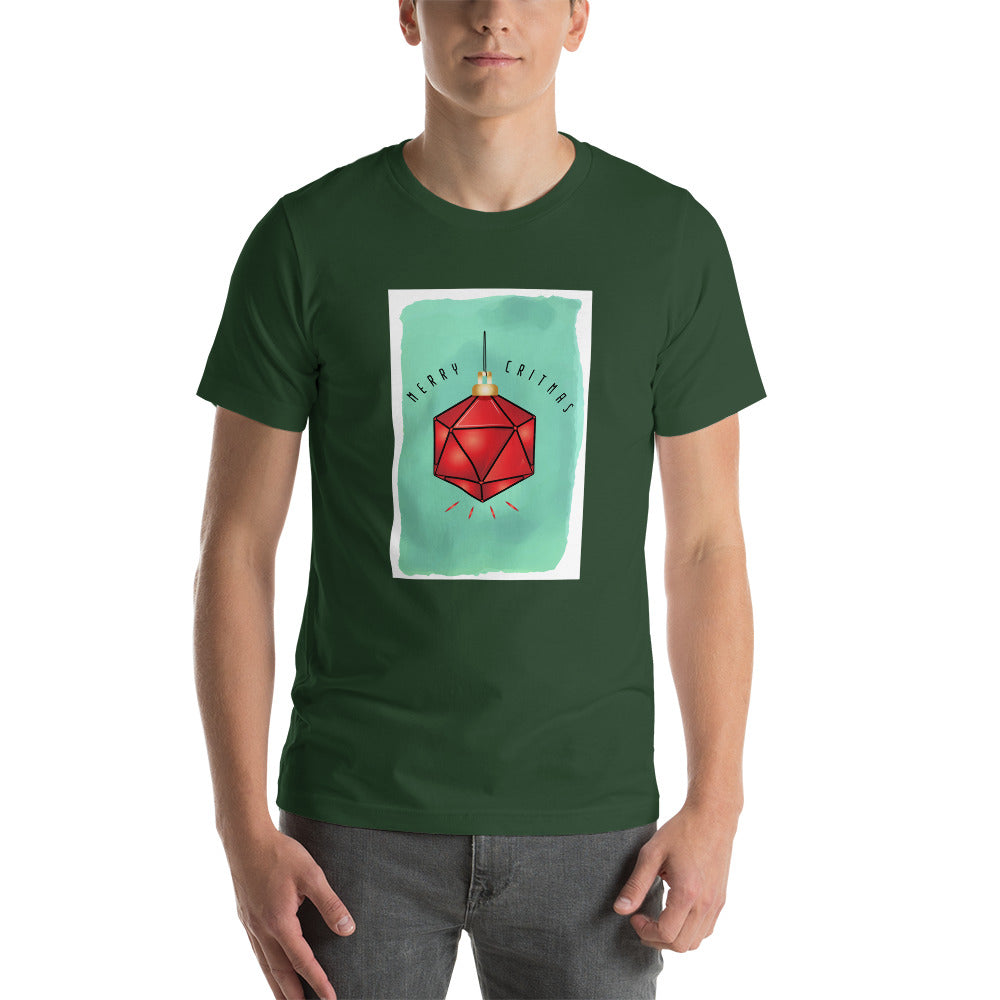 Merry Critmas D20 Christmas Dungeon RPG Unisex T-Shirt