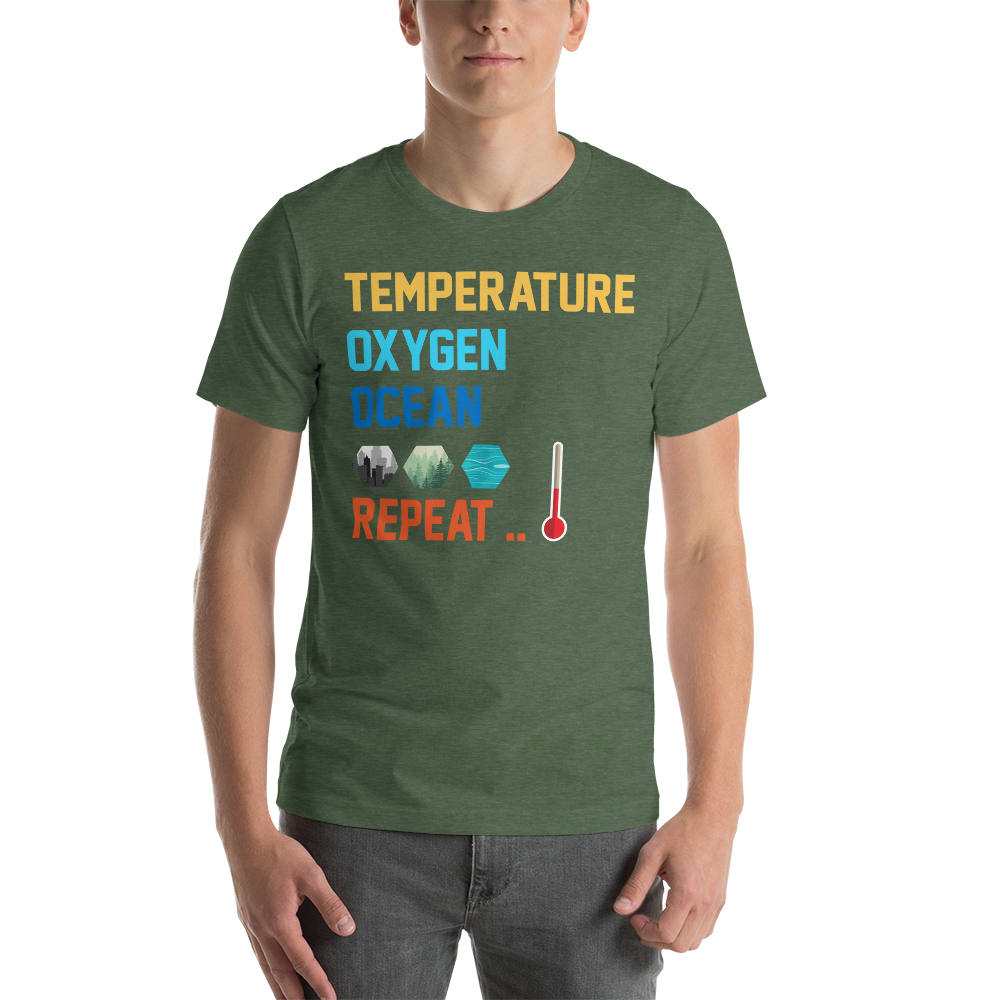 Terraforming Mars Temperature, Oxygen, Ocean, Repeat Unisex T-Shirt