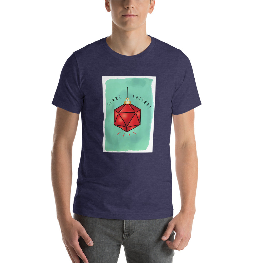 Merry Critmas D20 Christmas Dungeon RPG Unisex T-Shirt