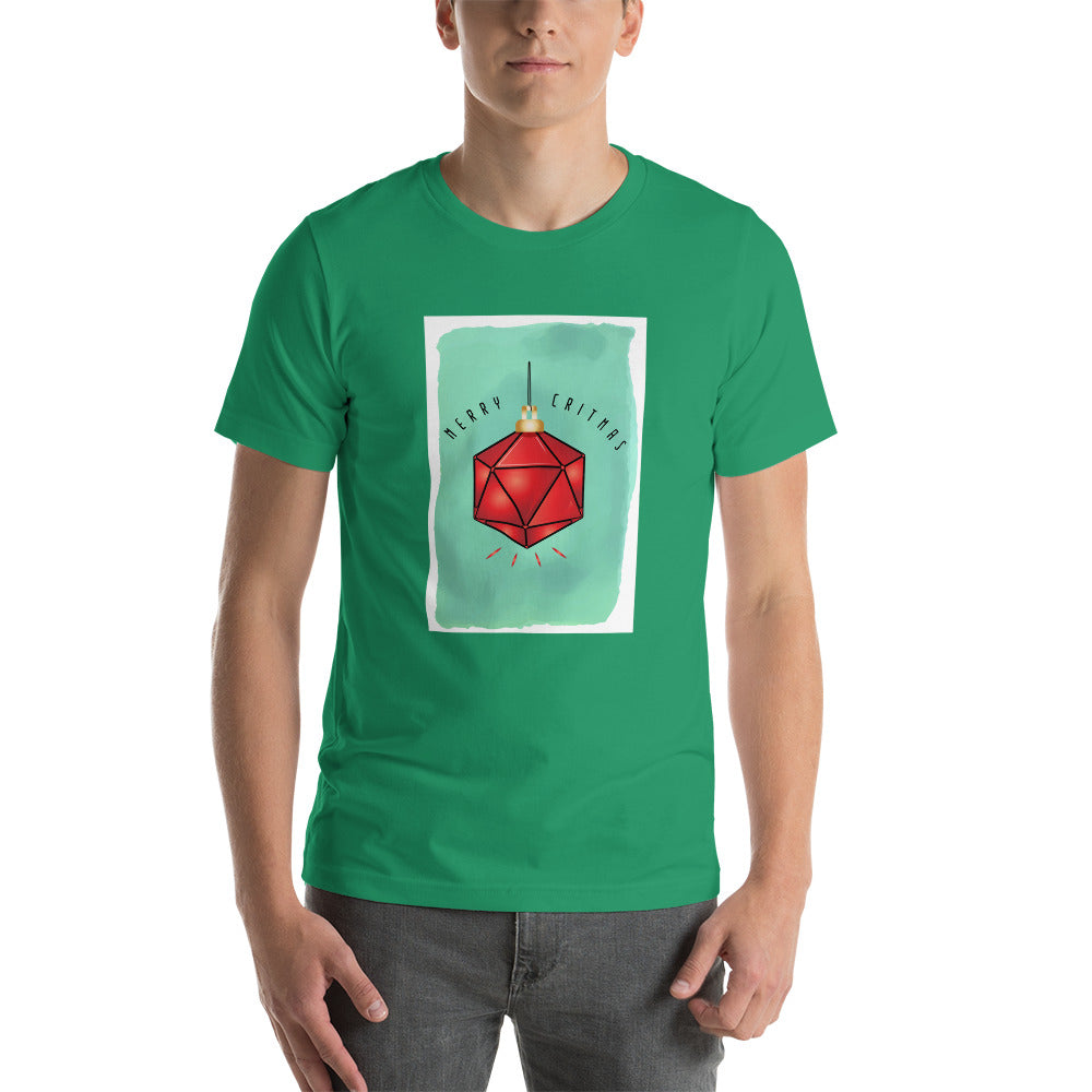 Merry Critmas D20 Christmas Dungeon RPG Unisex T-Shirt