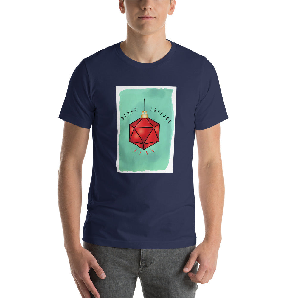 Merry Critmas D20 Christmas Dungeon RPG Unisex T-Shirt
