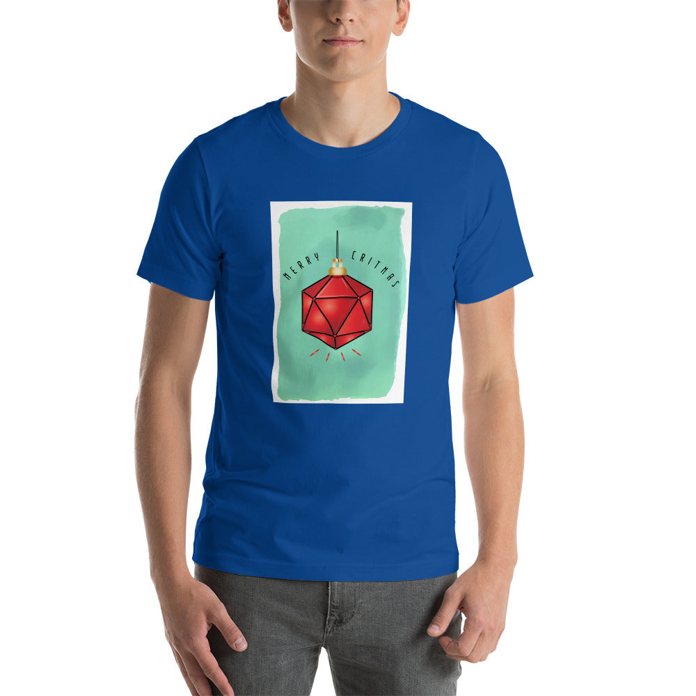 Merry Critmas D20 Christmas Dungeon RPG Unisex T-Shirt