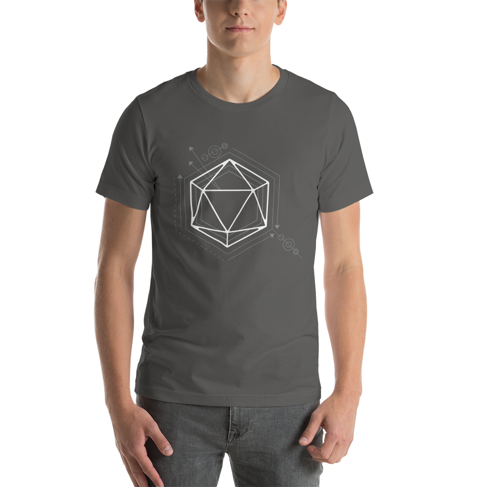 D20 Da Vinci Dice Dungeon RPG Unisex T-Shirt