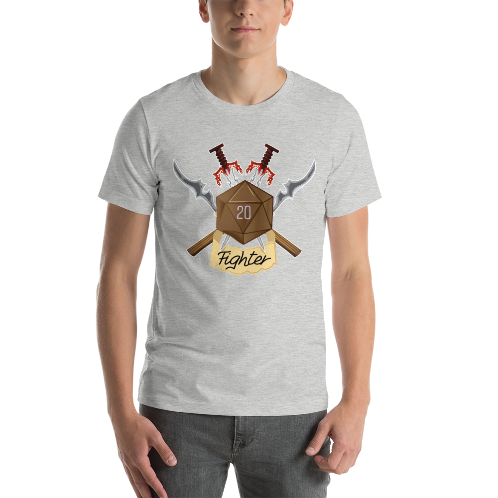 Fighter Fantasy RPG D20 Character Class Unisex T-Shirt