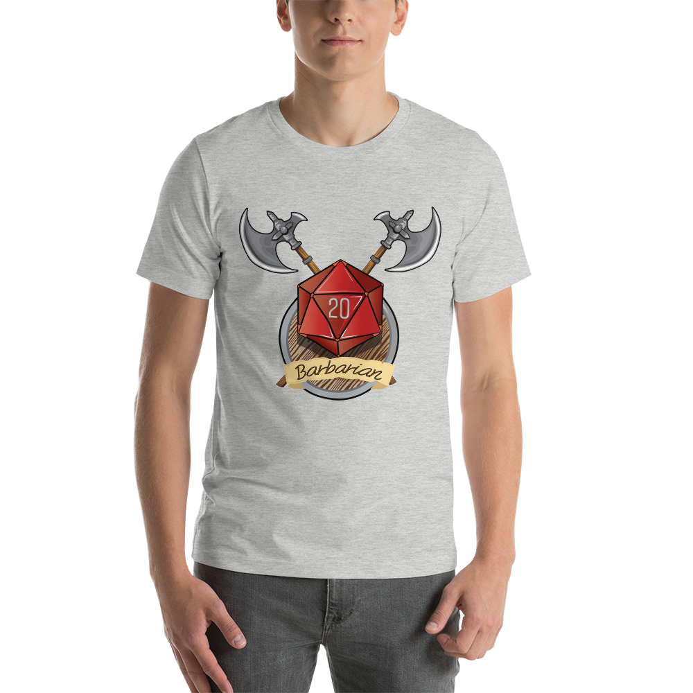 Barbarian Fantasy RPG D20 Character Class Unisex T-Shirt