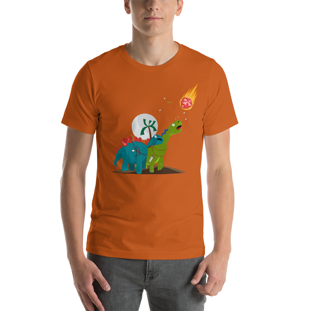 Dinosaur D20 Crit Hit Dungeon RPG Unisex T-Shirt