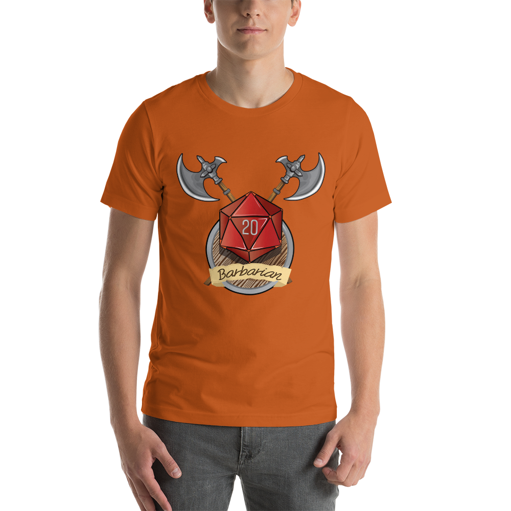 Barbarian Fantasy RPG D20 Character Class Unisex T-Shirt