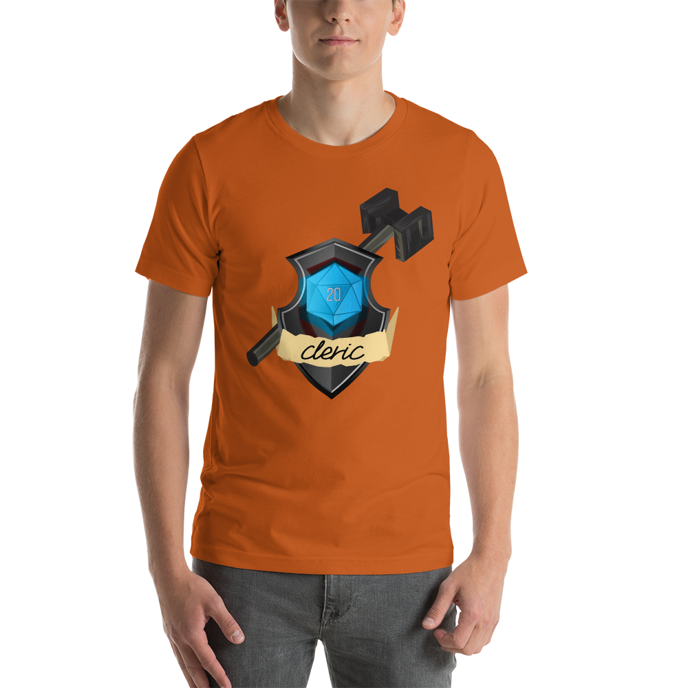 Cleric Fantasy RPG D20 Character Class Unisex T-Shirt