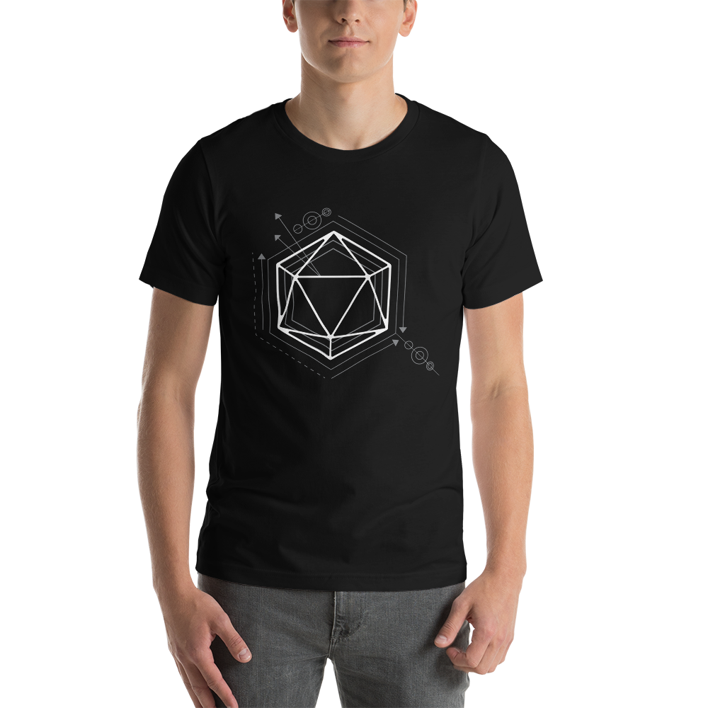 D20 Da Vinci Dice Dungeon RPG Unisex T-Shirt