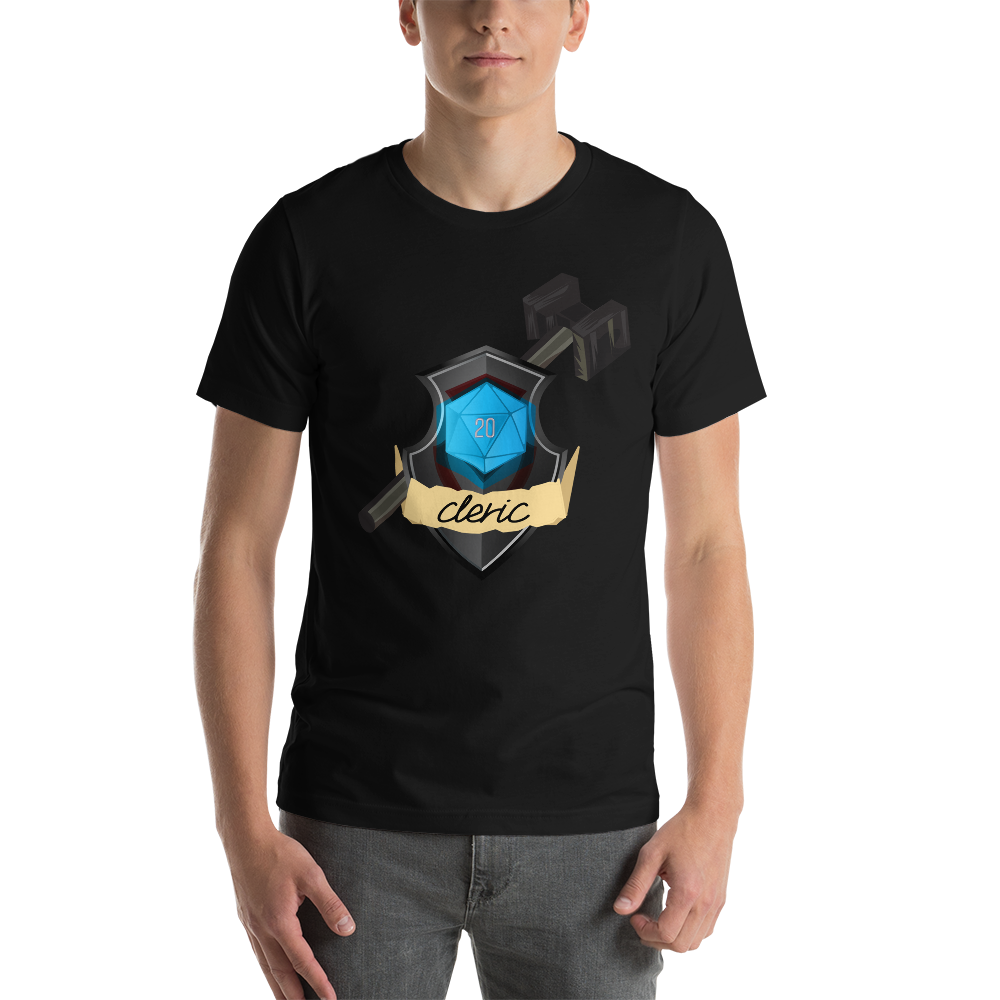 Cleric Fantasy RPG D20 Character Class Unisex T-Shirt