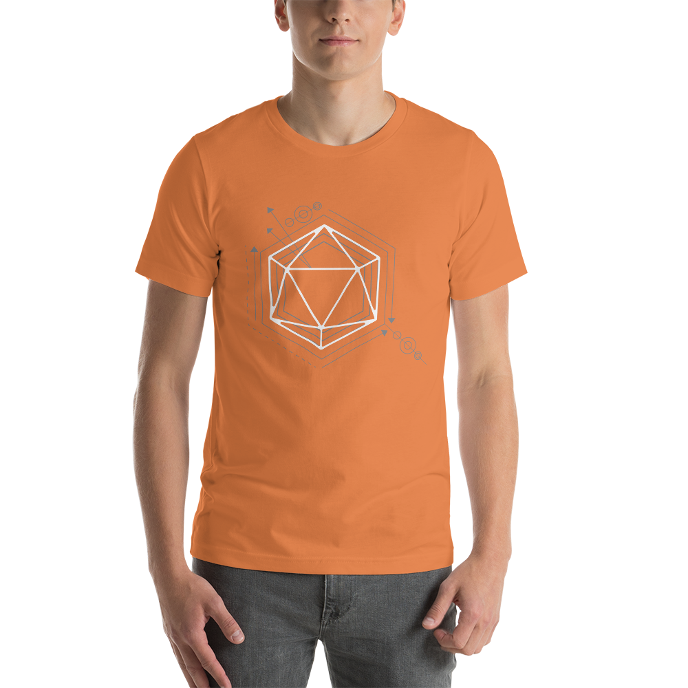 D20 Da Vinci Dice Dungeon RPG Unisex T-Shirt