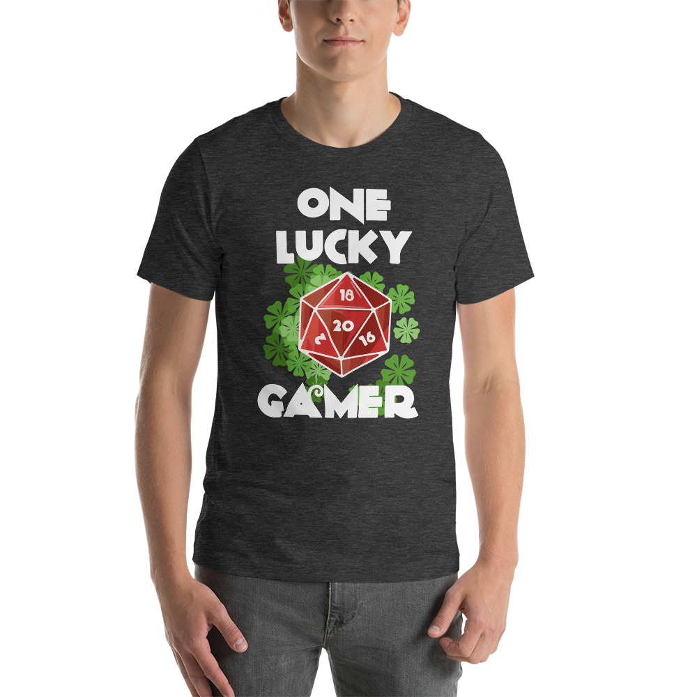 One Lucky Gamer Saint Patrick's Day D20 Dungeon RPG Unisex T-shirt