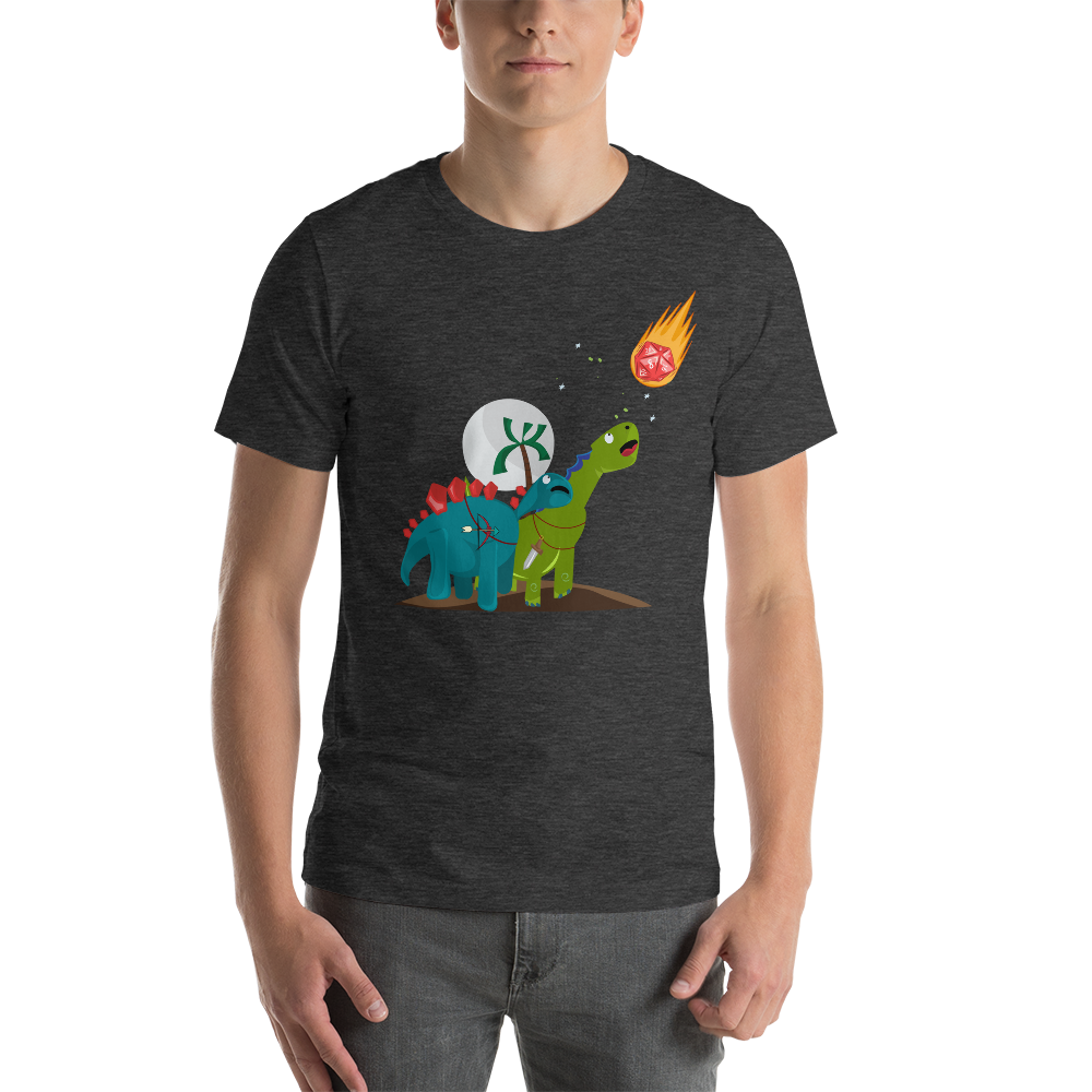 Dinosaur D20 Crit Hit Dungeon RPG Unisex T-Shirt