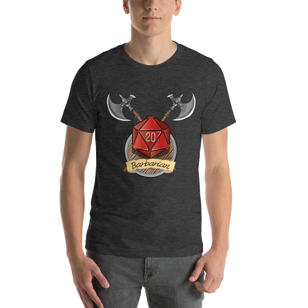 Barbarian Fantasy RPG D20 Character Class Unisex T-Shirt