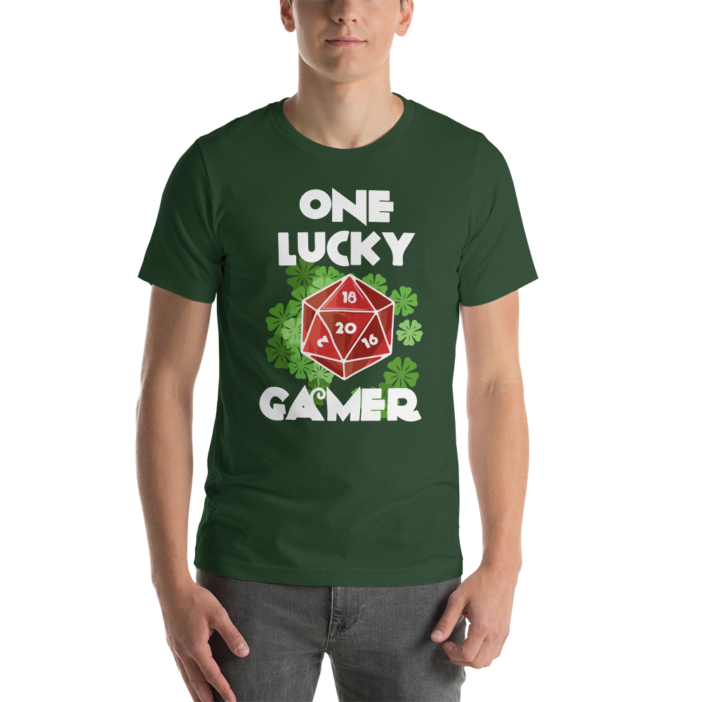 One Lucky Gamer Saint Patrick's Day D20 Dungeon RPG Unisex T-shirt