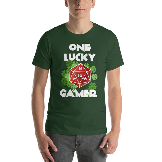 One Lucky Gamer Saint Patrick's Day D20 Dungeon RPG Unisex T-shirt