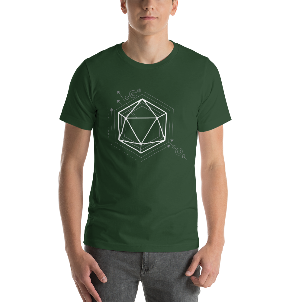 D20 Da Vinci Dice Dungeon RPG Unisex T-Shirt