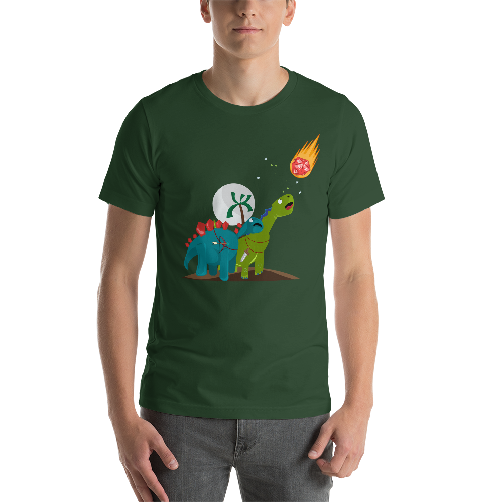 Dinosaur D20 Crit Hit Dungeon RPG Unisex T-Shirt