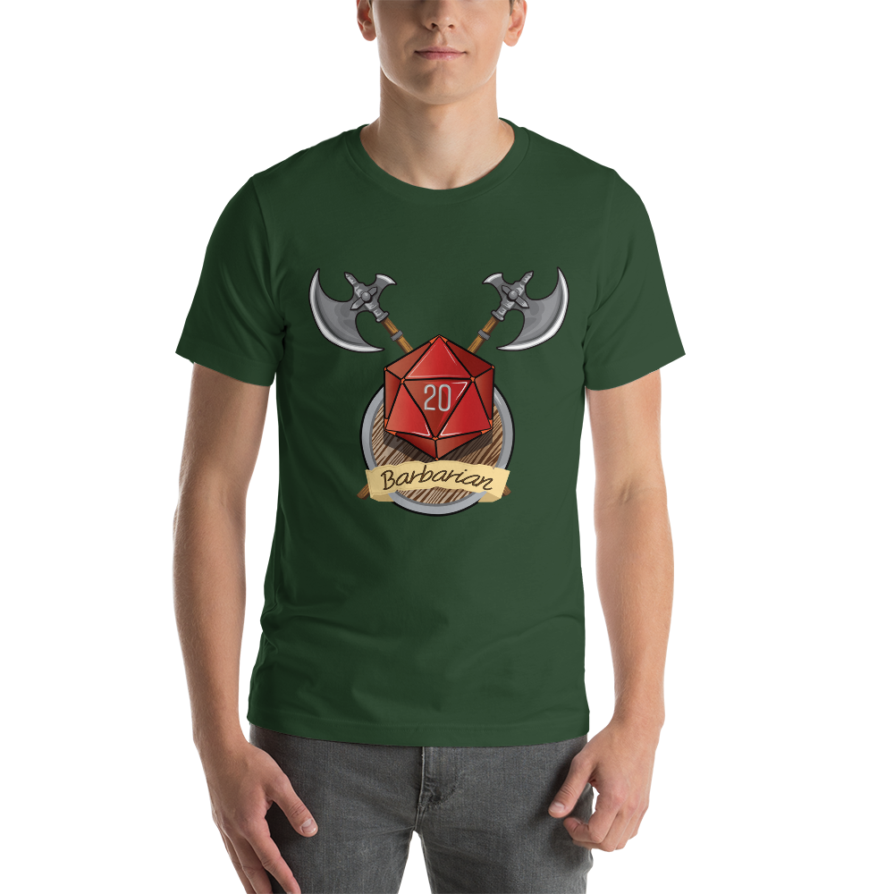Barbarian Fantasy RPG D20 Character Class Unisex T-Shirt