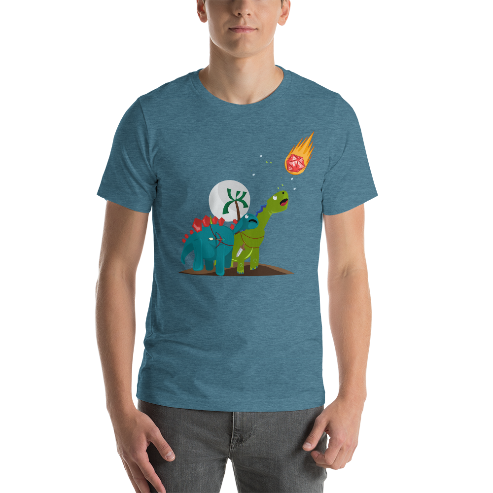 Dinosaur D20 Crit Hit Dungeon RPG Unisex T-Shirt