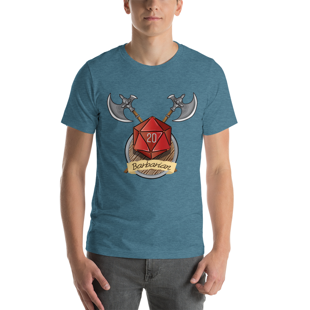 Barbarian Fantasy RPG D20 Character Class Unisex T-Shirt