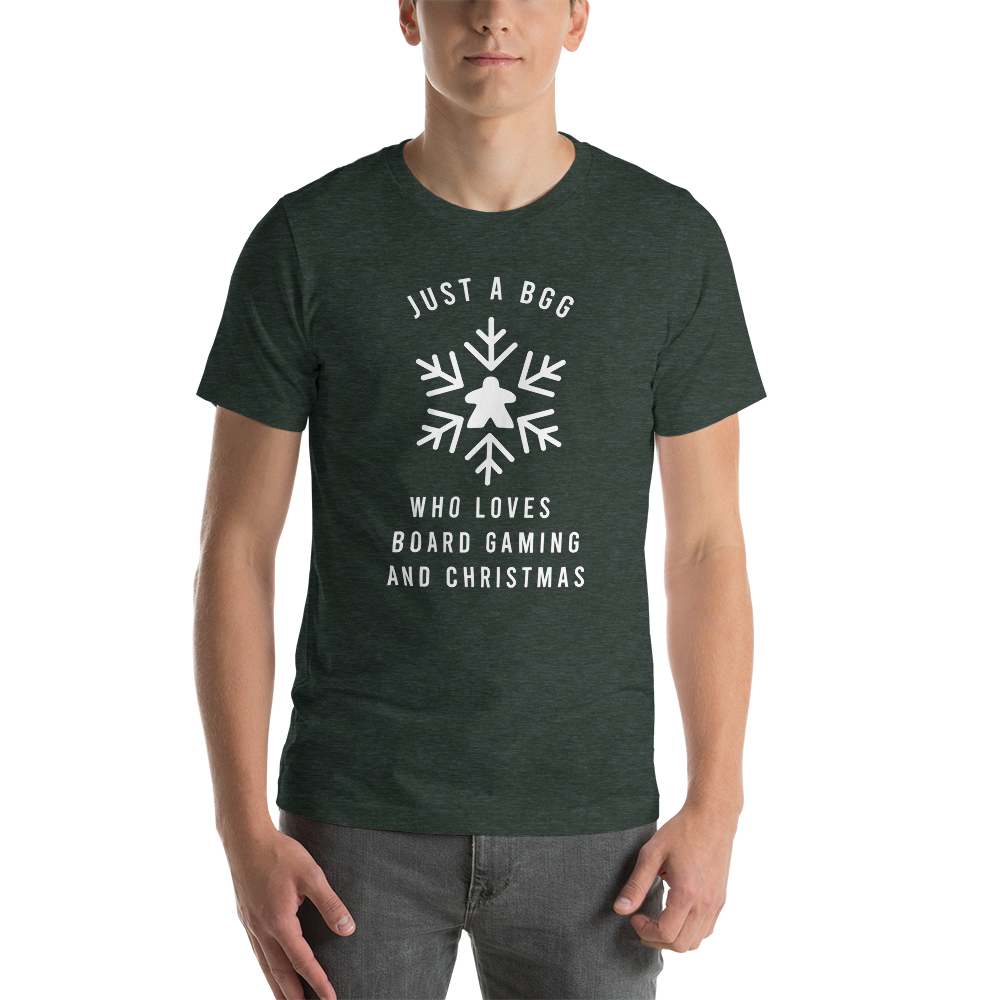 Just a BGG Who Loves Board Gaming And Christmas Festive Unisex T-Shirt