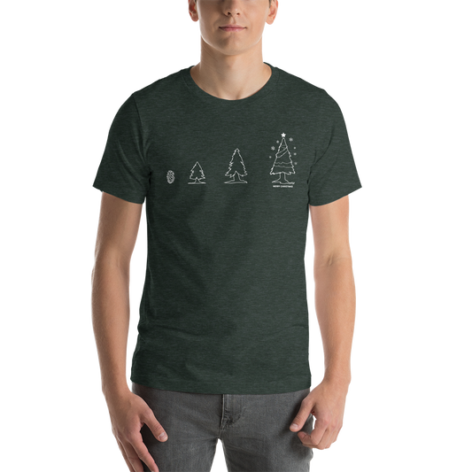 Photosynthesis Christmas Tree Evolution Festive Unisex T-Shirt