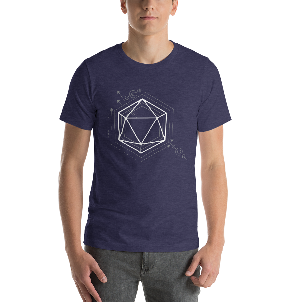 D20 Da Vinci Dice Dungeon RPG Unisex T-Shirt