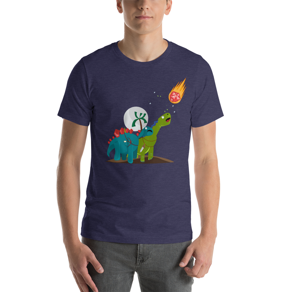 Dinosaur D20 Crit Hit Dungeon RPG Unisex T-Shirt