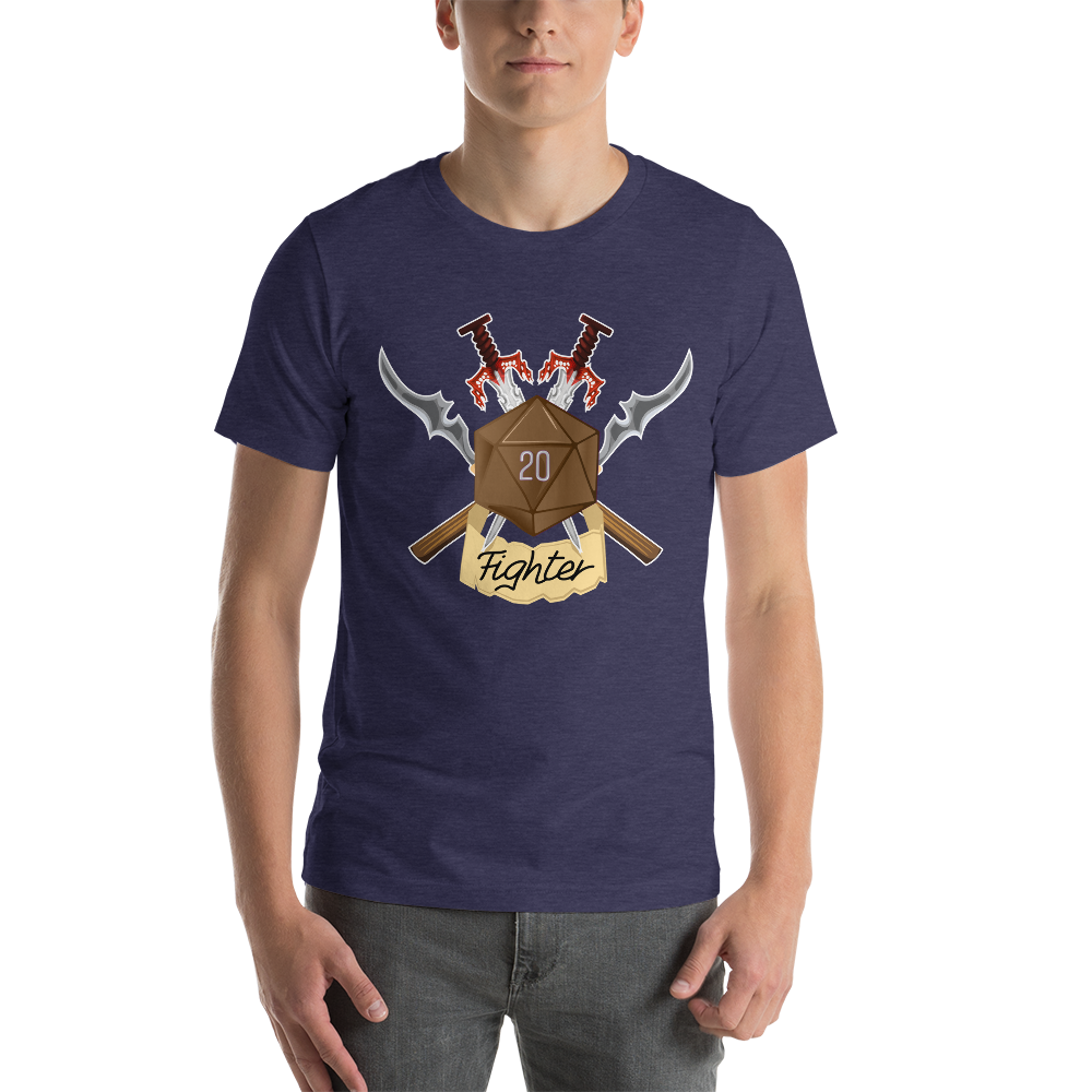 Fighter Fantasy RPG D20 Character Class Unisex T-Shirt