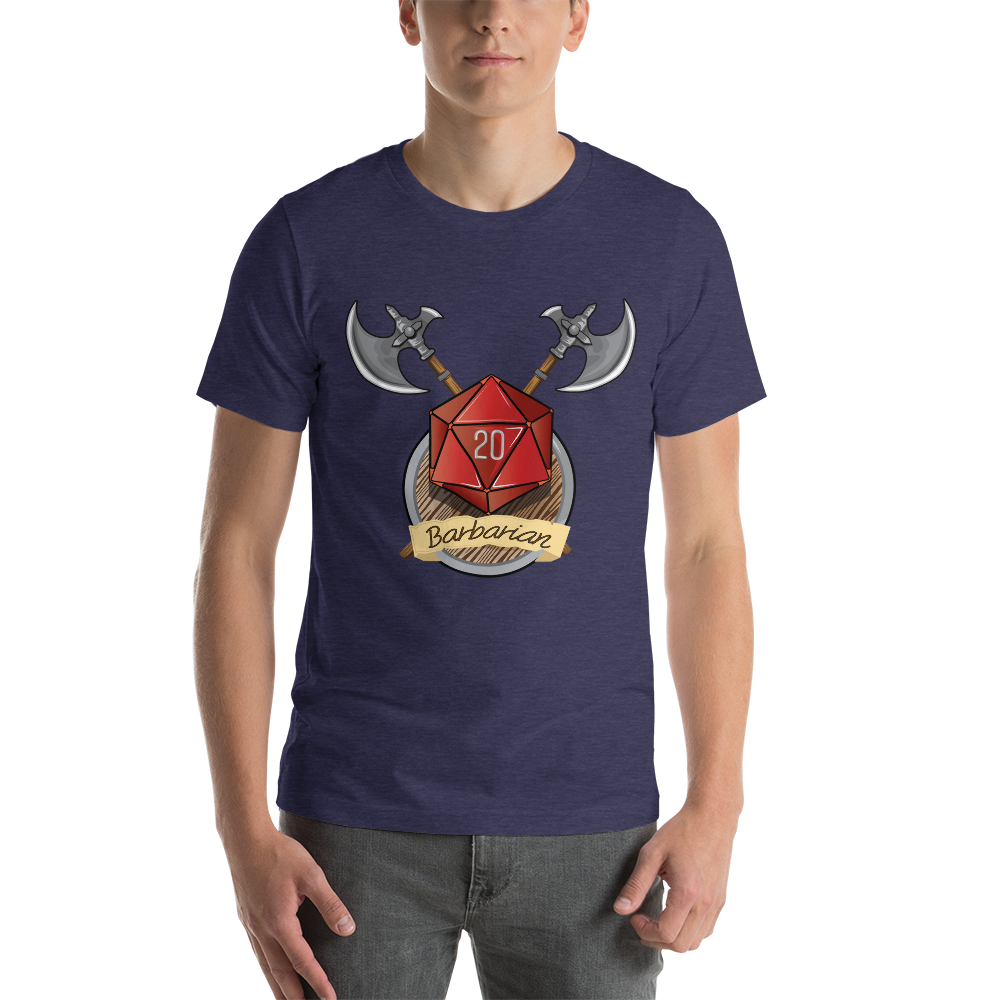 Barbarian Fantasy RPG D20 Character Class Unisex T-Shirt