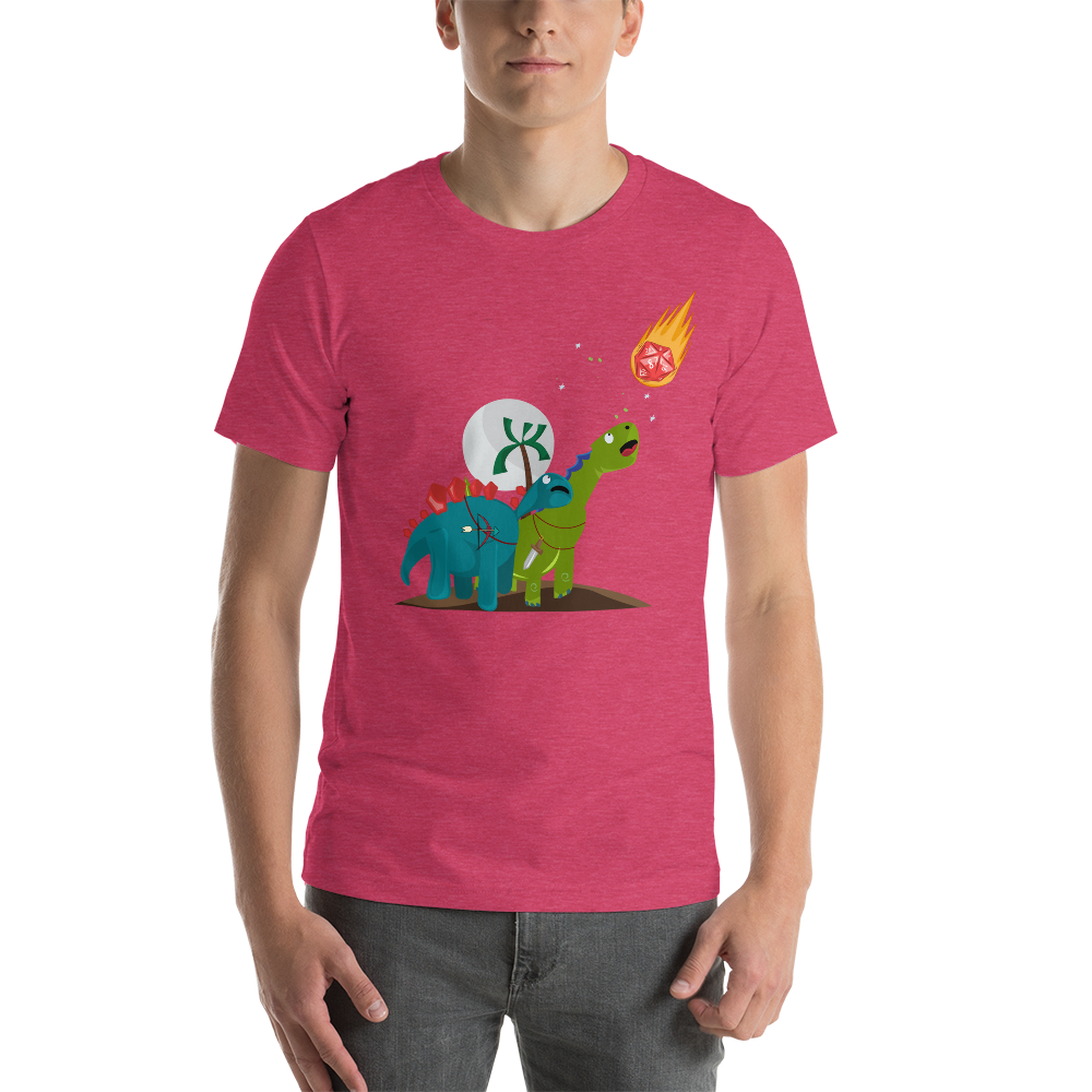 Dinosaur D20 Crit Hit Dungeon RPG Unisex T-Shirt