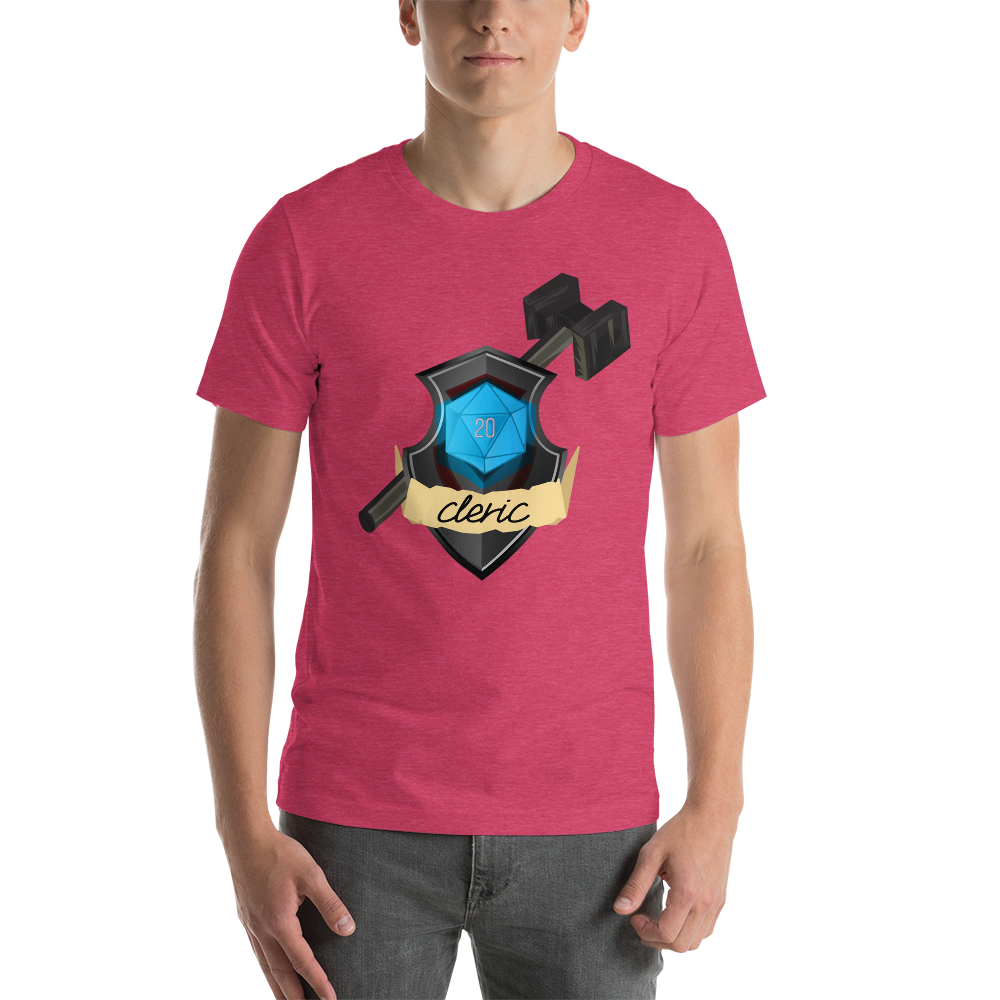 Cleric Fantasy RPG D20 Character Class Unisex T-Shirt