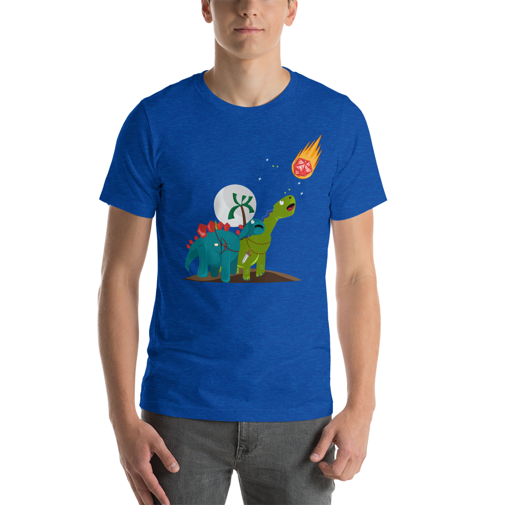 Dinosaur D20 Crit Hit Dungeon RPG Unisex T-Shirt
