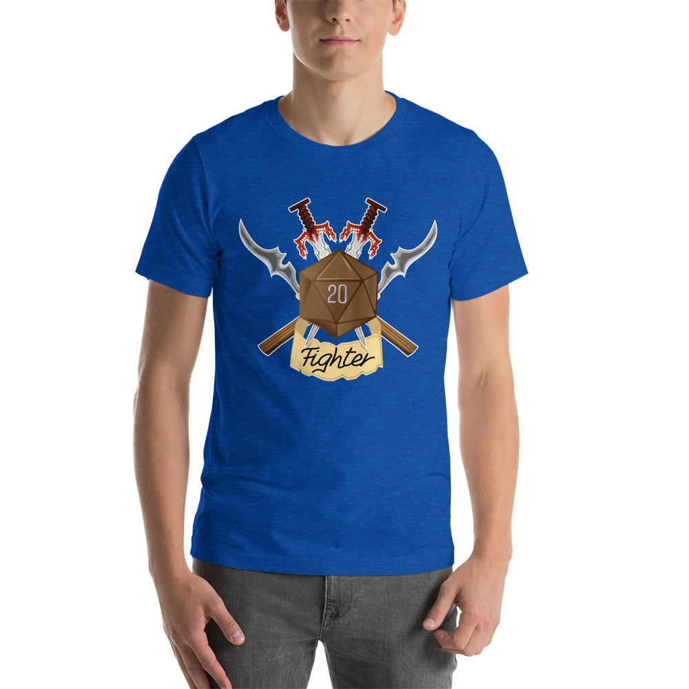 Fighter Fantasy RPG D20 Character Class Unisex T-Shirt
