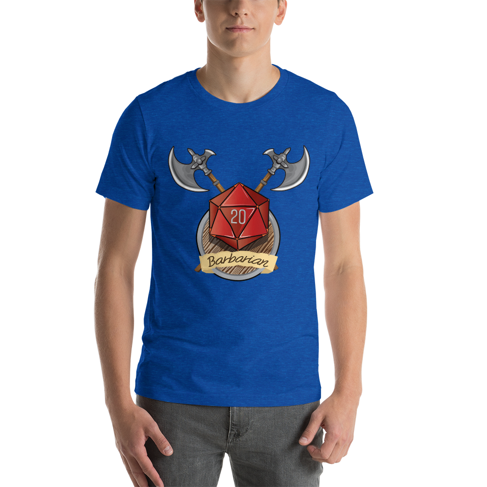 Barbarian Fantasy RPG D20 Character Class Unisex T-Shirt