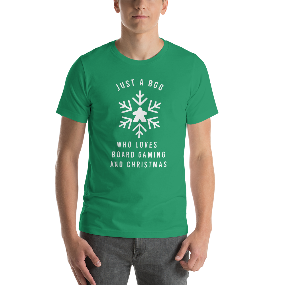 Just a BGG Who Loves Board Gaming And Christmas Festive Unisex T-Shirt