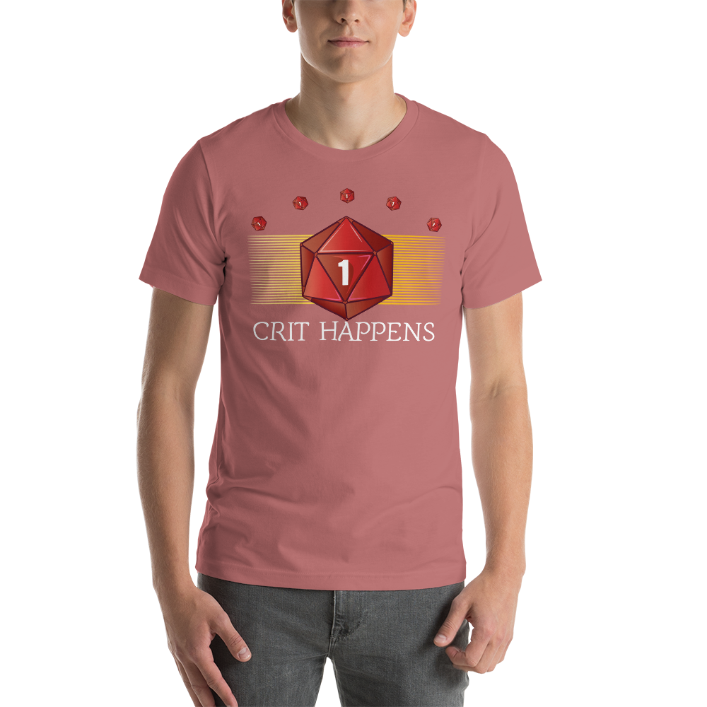 D20 Dice Crit Happens Dungeon RPG Unisex T-Shirt