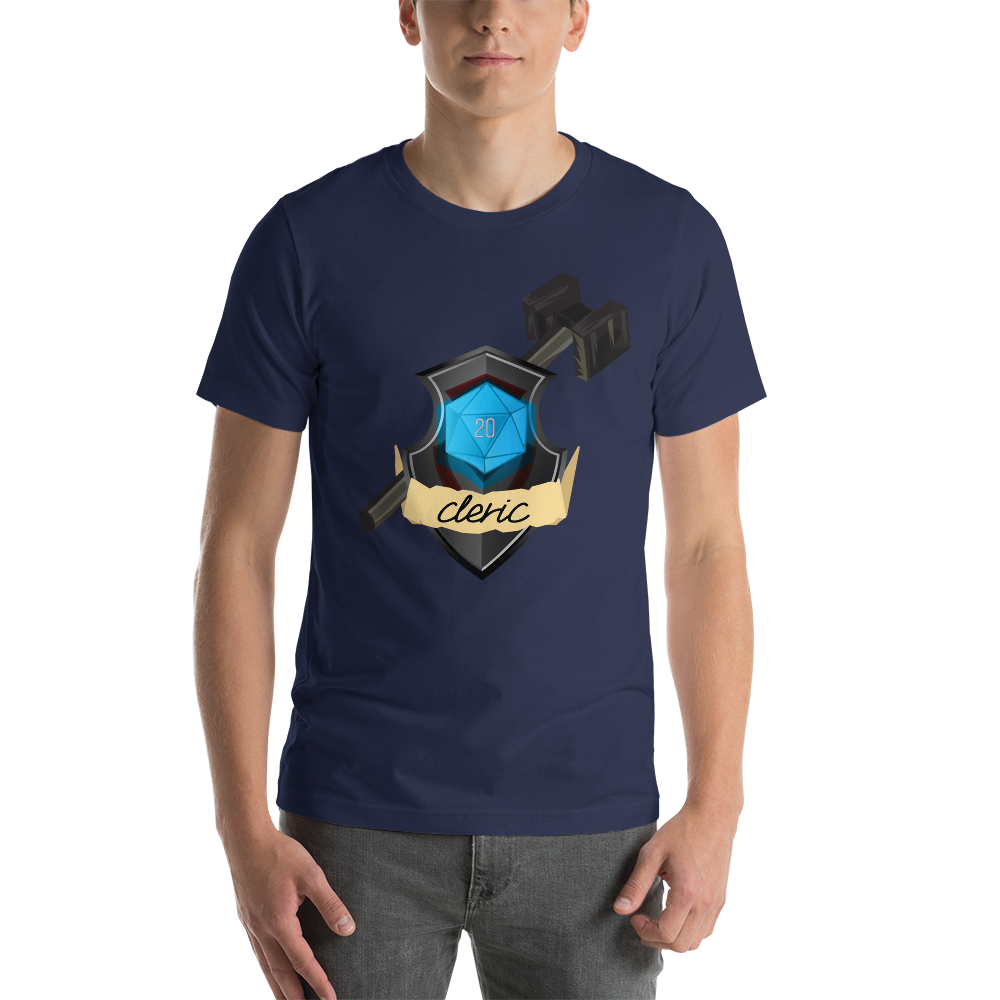 Cleric Fantasy RPG D20 Character Class Unisex T-Shirt