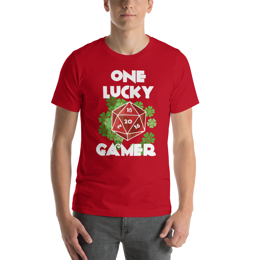 One Lucky Gamer Saint Patrick's Day D20 Dungeon RPG Unisex T-shirt