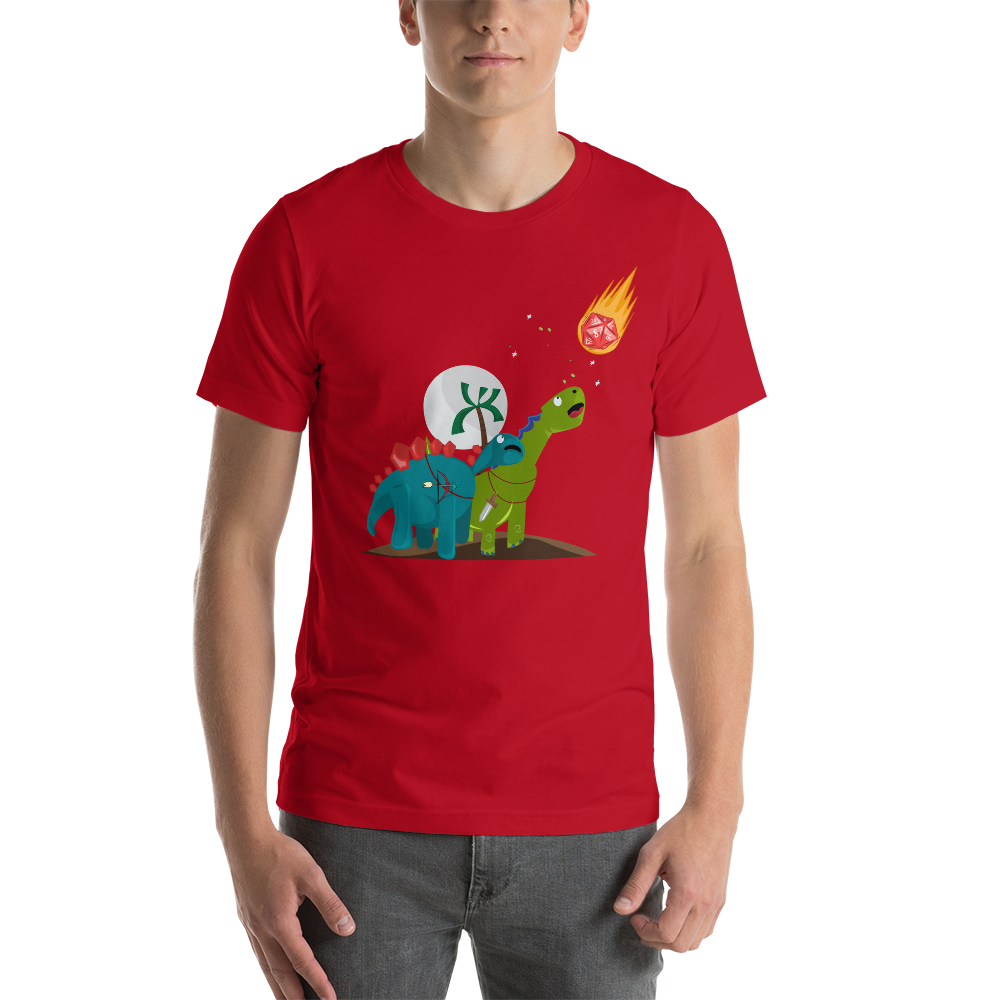 Dinosaur D20 Crit Hit Dungeon RPG Unisex T-Shirt