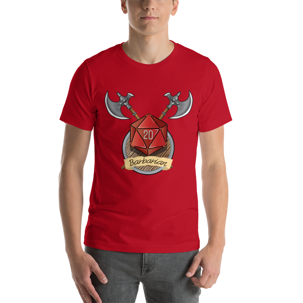 Barbarian Fantasy RPG D20 Character Class Unisex T-Shirt