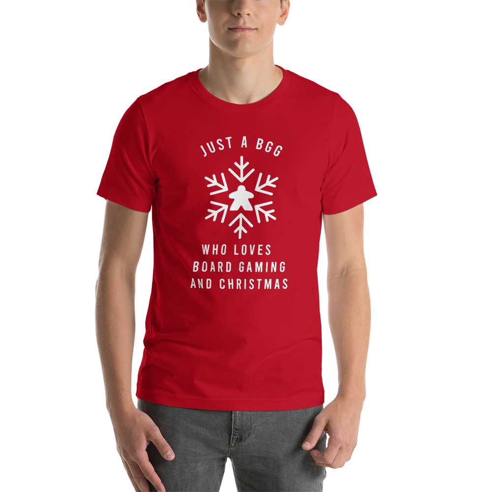 Just a BGG Who Loves Board Gaming And Christmas Festive Unisex T-Shirt