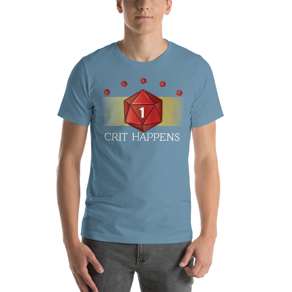 D20 Dice Crit Happens Dungeon RPG Unisex T-Shirt
