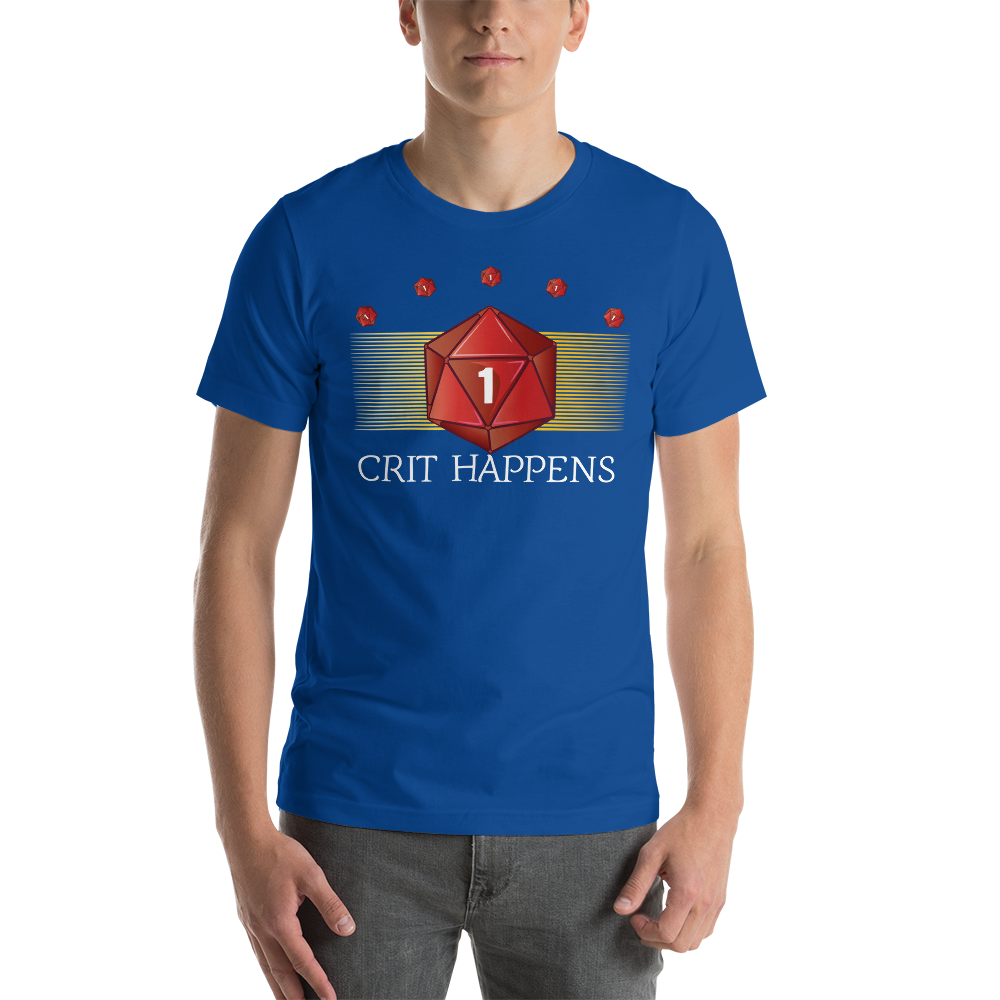 D20 Dice Crit Happens Dungeon RPG Unisex T-Shirt